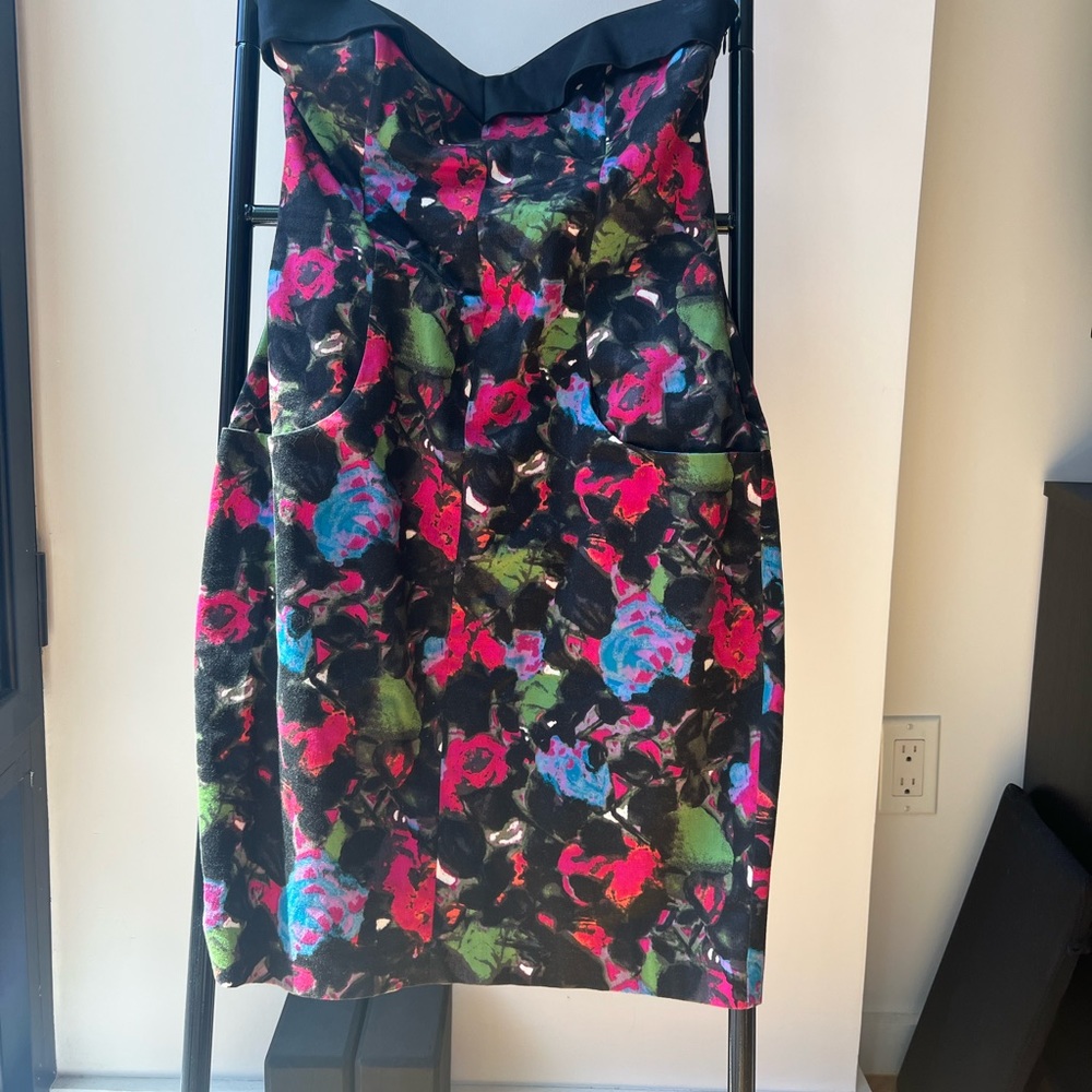 Betsey Johnson Floral Strapless Dress